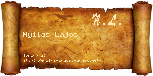 Nyilas Lajos névjegykártya